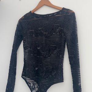 Lace black bodysuit